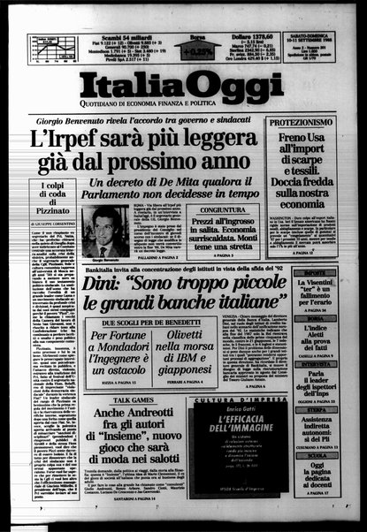 Italia oggi : quotidiano di economia finanza e politica